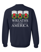Load image into Gallery viewer, WREATHS ACROSS AMERICA GILDAN CREW NECK SWEATSHIRT