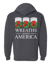Load image into Gallery viewer, WREATHS ACROSS AMERICA FULL ZIP HOODED JACKET