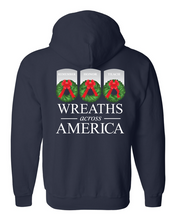 Load image into Gallery viewer, WREATHS ACROSS AMERICA FULL ZIP HOODED JACKET